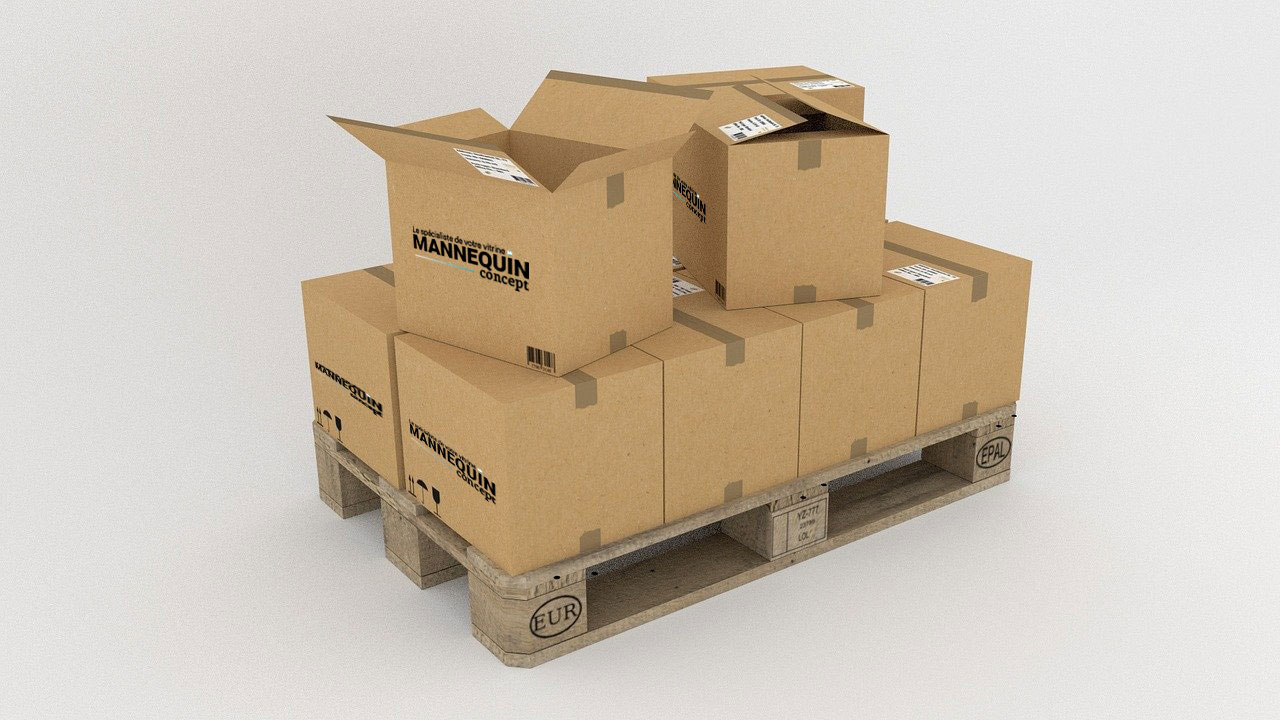 Carton de transport avec logo