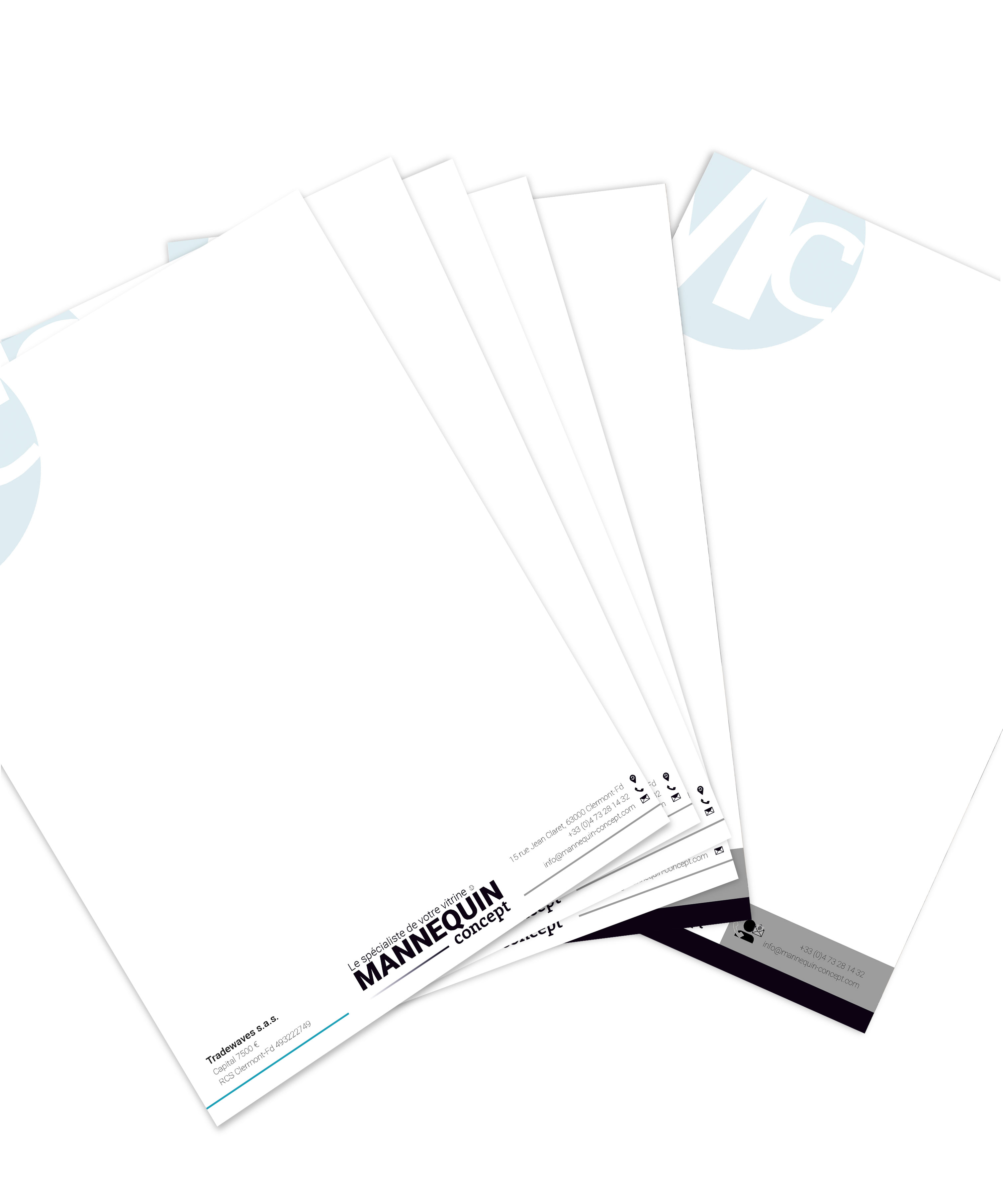 Papier à en tête Mannequin Concept